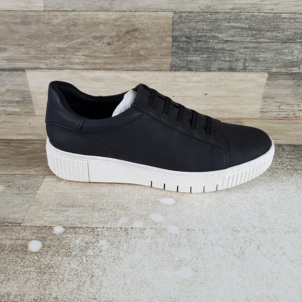 Soul Naturalizer Tia Stepin Womens Shoes Sz 9.5 M Black Platform Slip On Sneaker